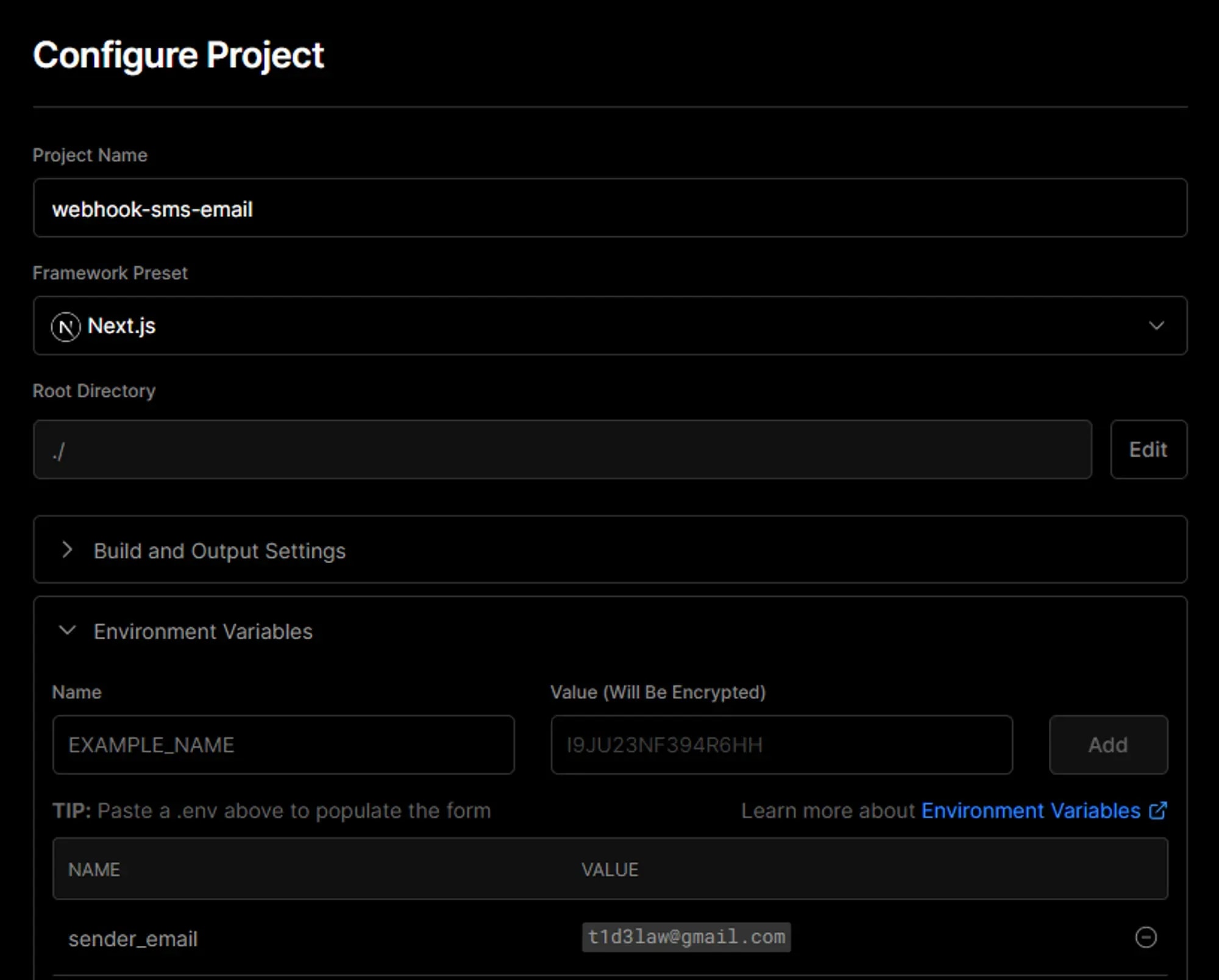 Configure project