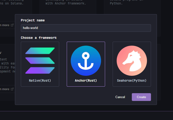 create a new Anchor project