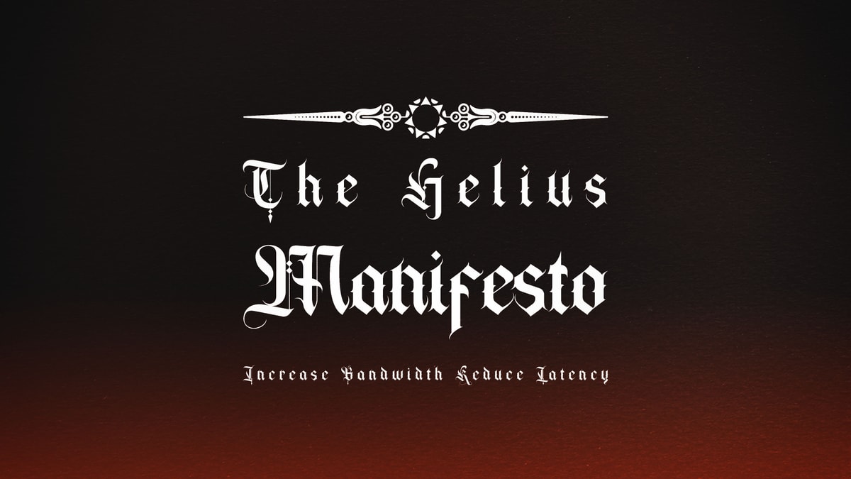 the helius manifesto