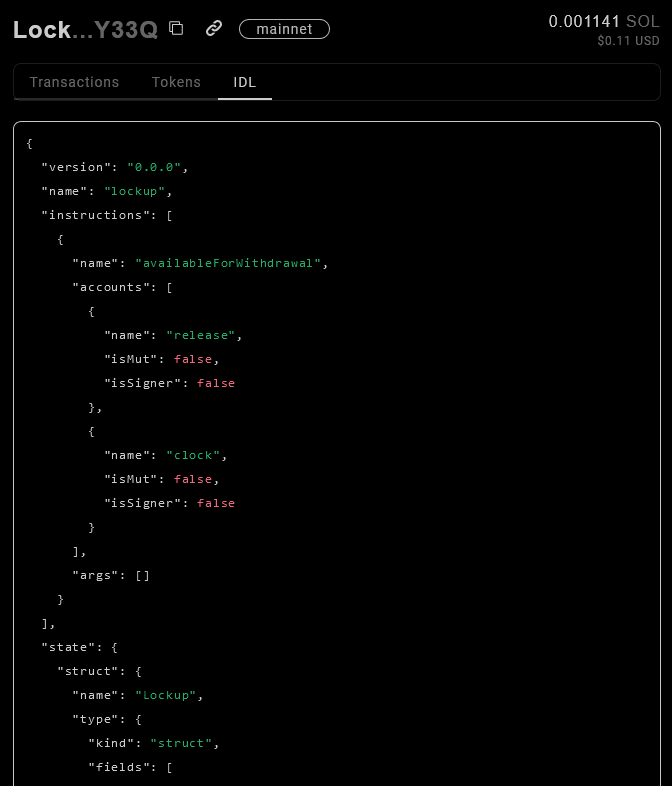 Example of an IDL on XRAY