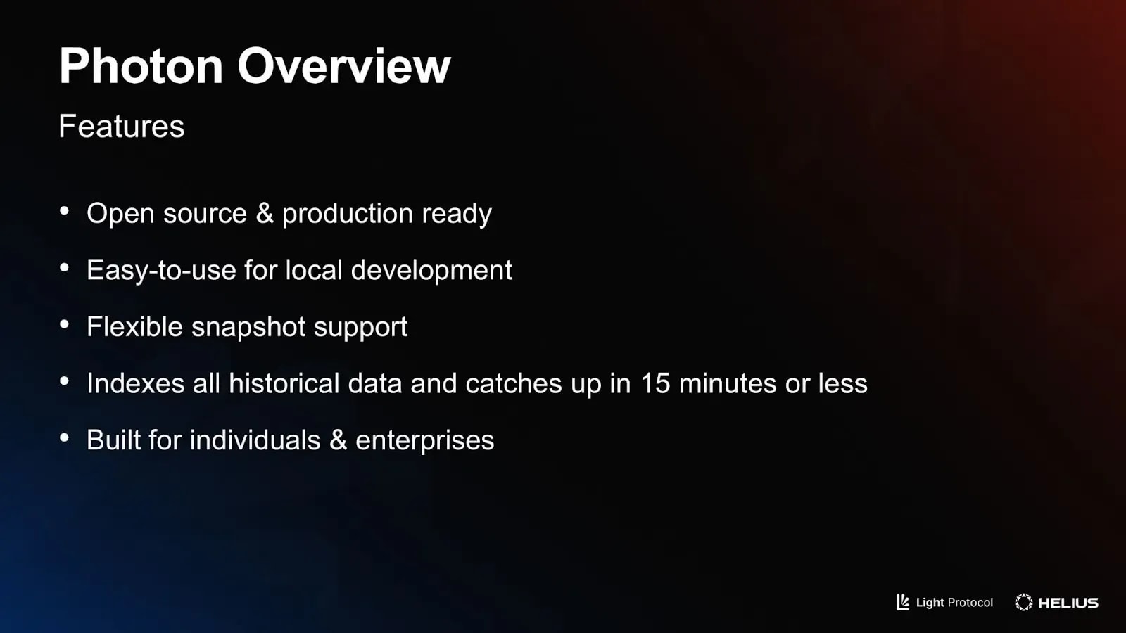 Photon overview