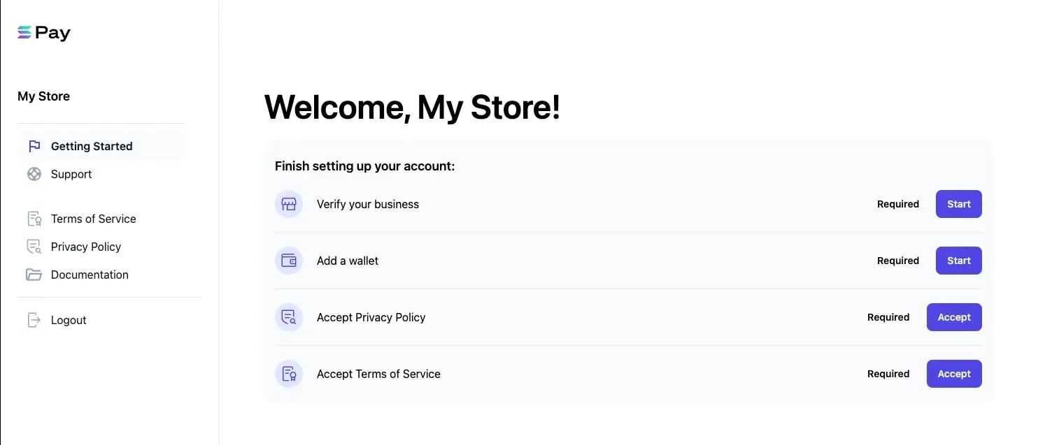 Shopify x Solana Pay Portal