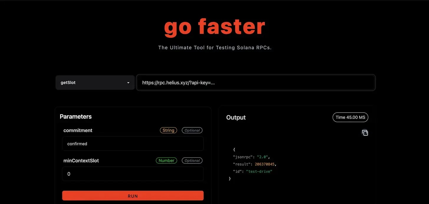 Solana RPC test tool